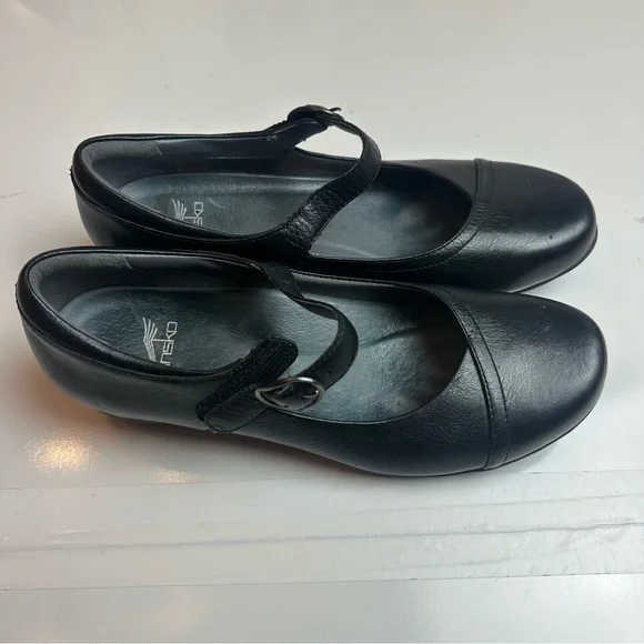 Dansko Black Mary Jane Flats Comfort Shoes Size 39 (8.5) Workwear Everyday - Picture 5 of 8